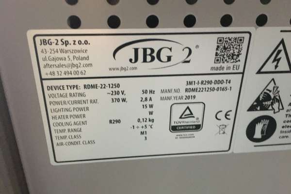 Fali hűtőregal JBG2, beépített aggregáttal termékképek