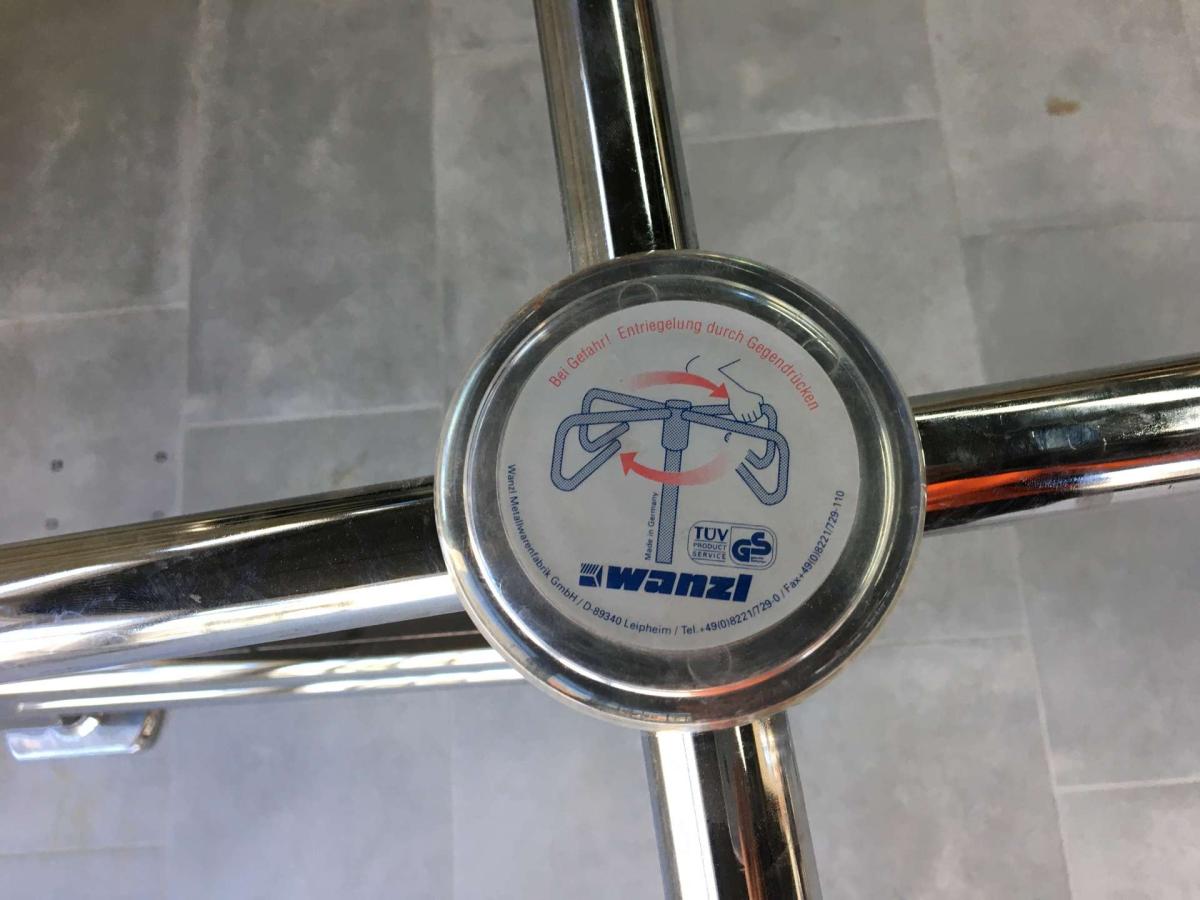 Wanzl Vevőbeengedő forgókereszt, kocsibeengedő – termékfotó felülnézet