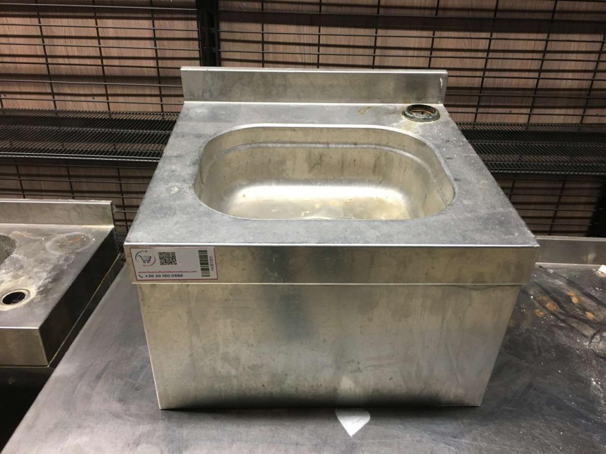 Rozsdamentes kézmosó, fali; 40*40 – termékfotó elölnézet