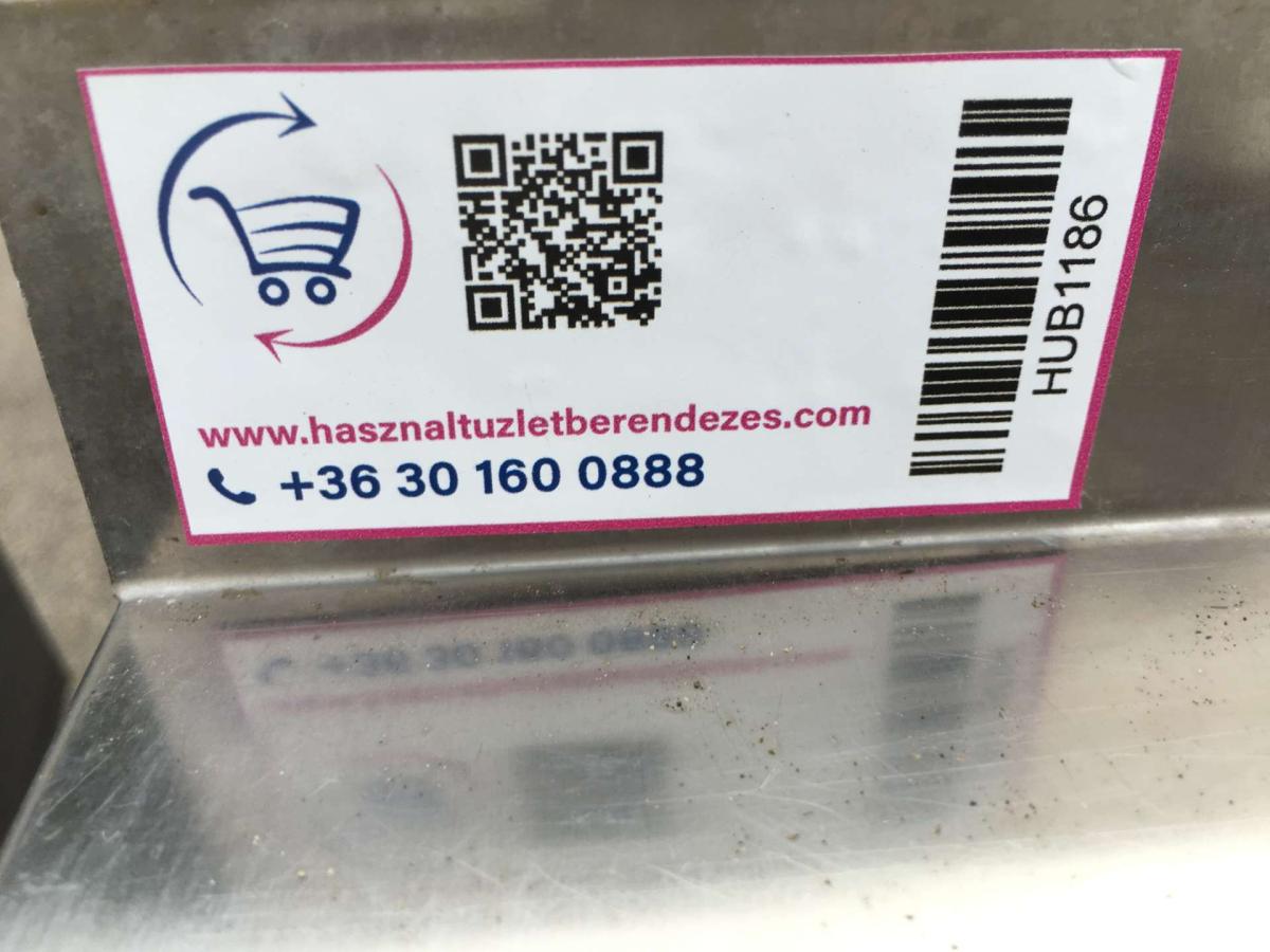 Rozsdamentes konzolos falipolc, 140*30 – termékfotó hátulról