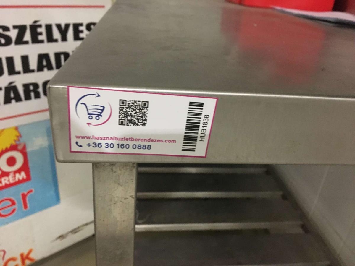 Rozsdamentes munkaasztal 150*60 – termékfotó jobb oldalról