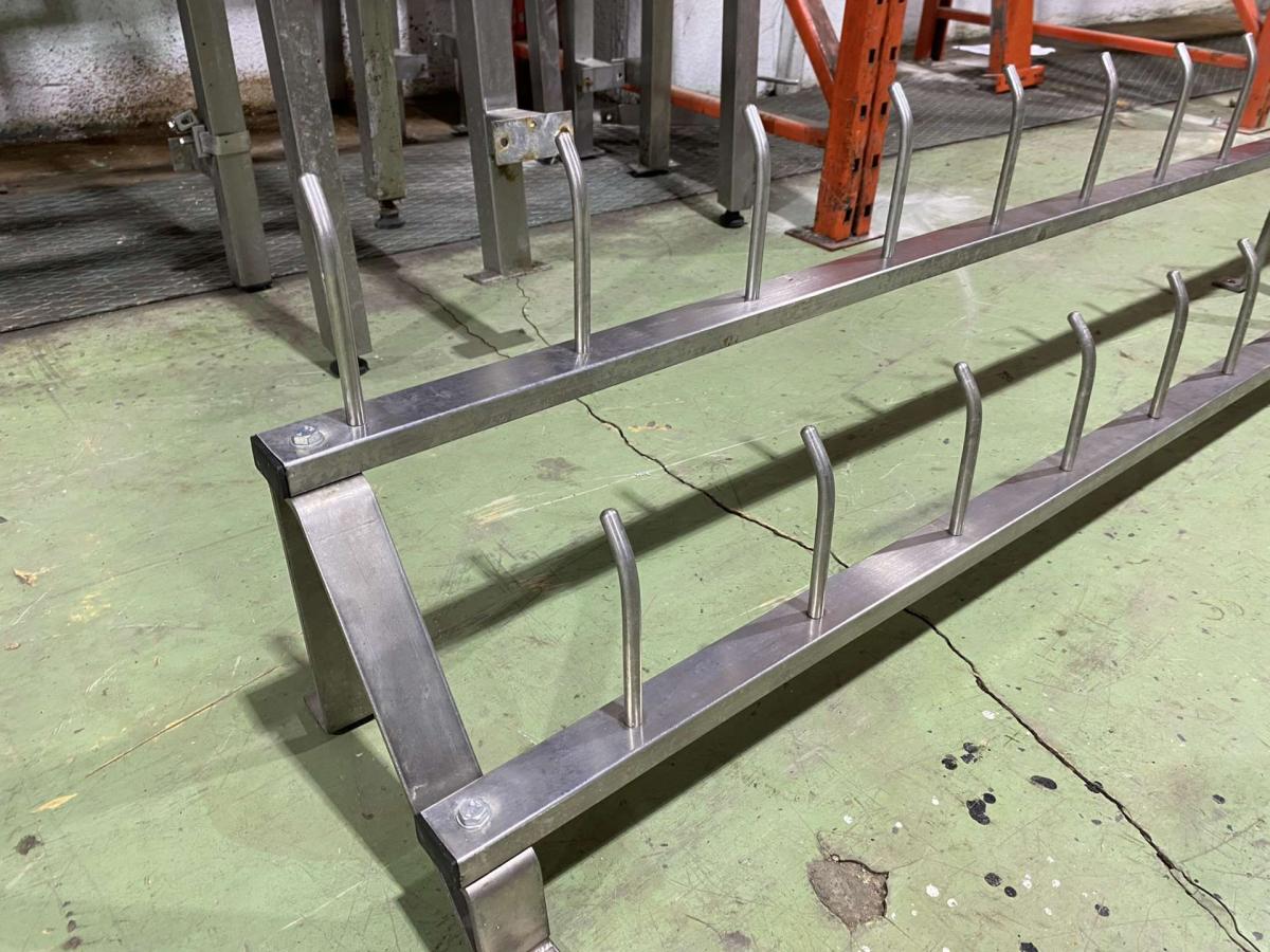 Rénvas, horogsor rozsdamentes, több méret – termékfotó felülnézet