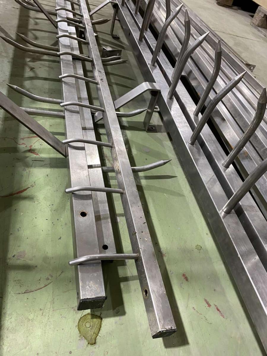 Rénvas, horogsor rozsdamentes, több méret – termékfotó csomagolás