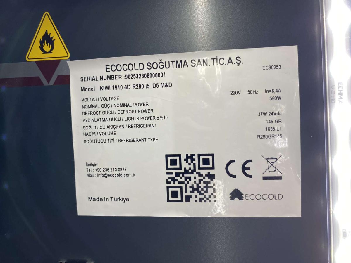 Új ECOCOLD KIWI M&amp;D1910 4D beépített aggregátoros hűtő (+) – termékfotó csomagolás