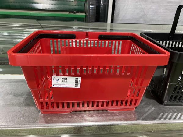 Új bevásárló kosár piros 22 literes