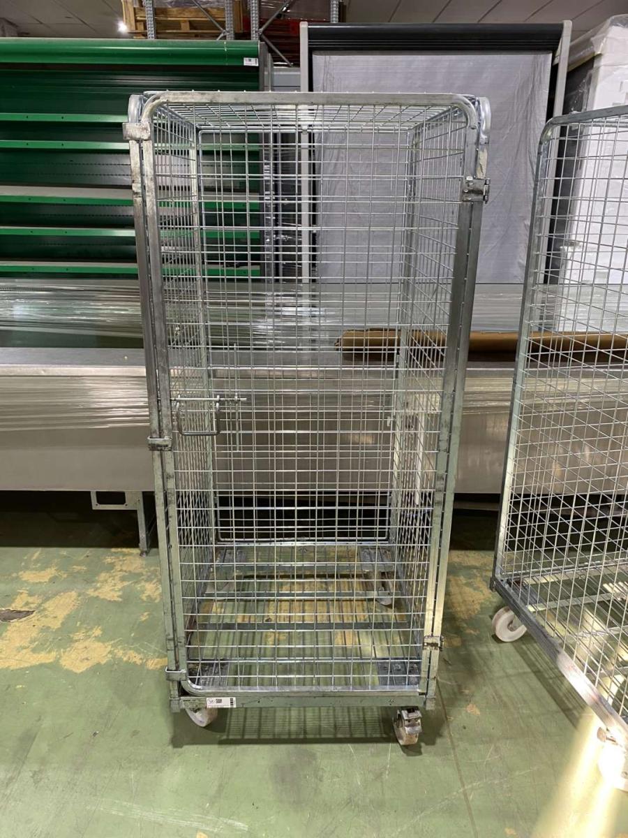 Wanzl négyoldalról zárt rollikocsi, rollkonténer – termékfotó jobb oldalról