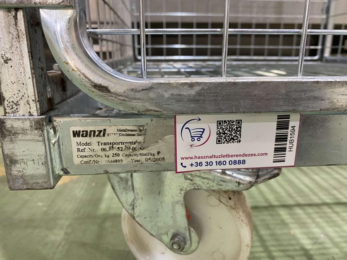 Wanzl négyoldalról zárt rollikocsi, rollkonténer – termékfotó felülnézet