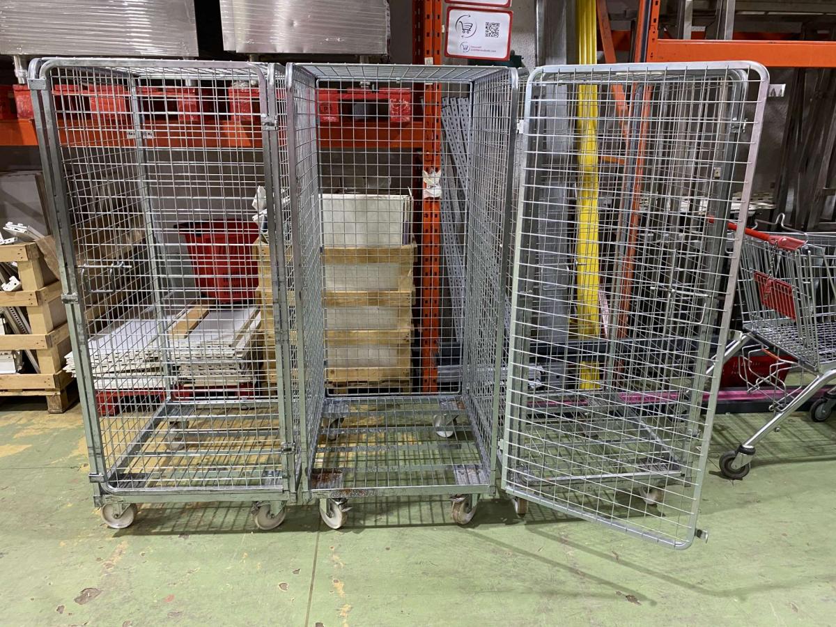 Wanzl négyoldalról zárt rollikocsi, rollkonténer – termékfotó csomagolás