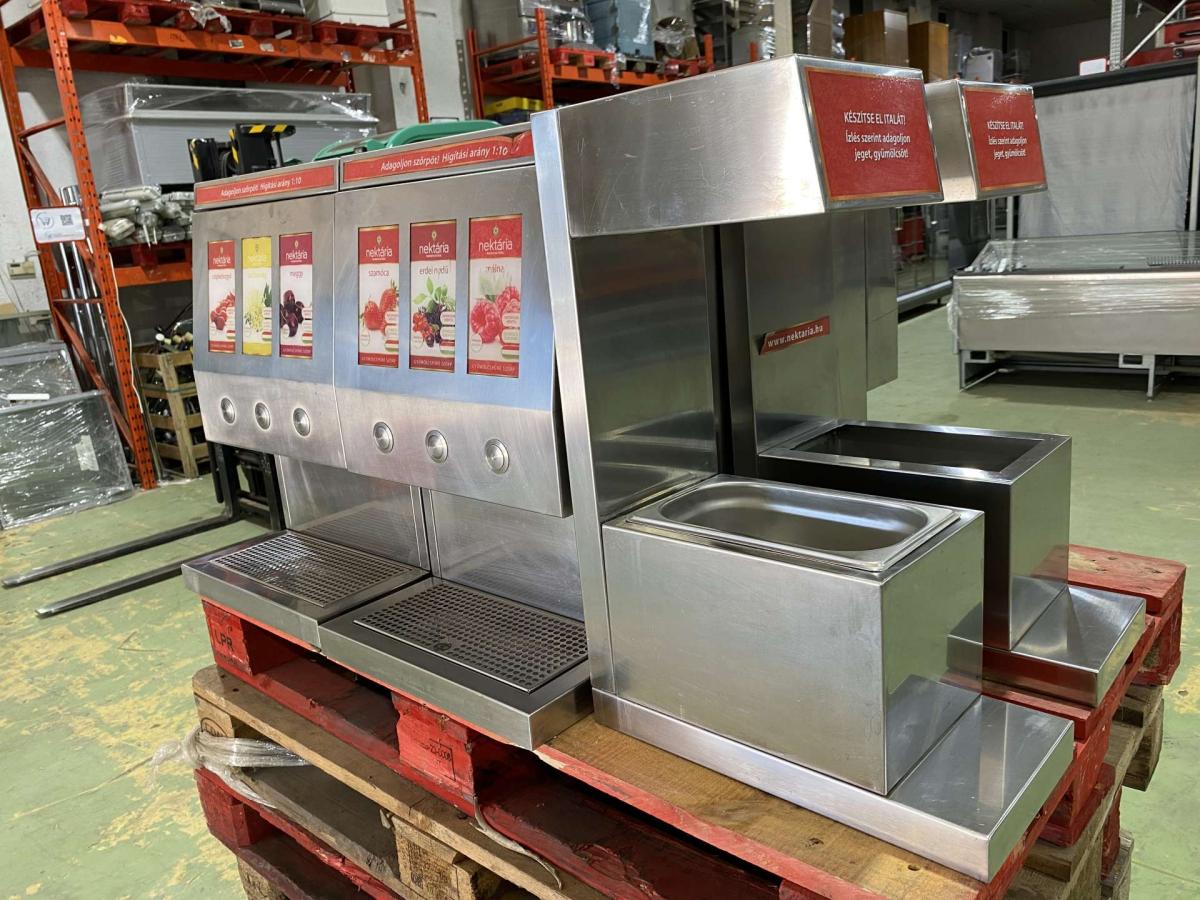 Szörpadagoló berendezés bag in box – termékfotó alulnézet