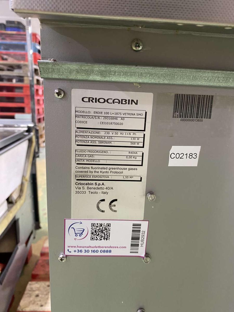 Criocabin kiszolgálópult, csemegepult, húspult 6,25 – termékfotó alulnézet