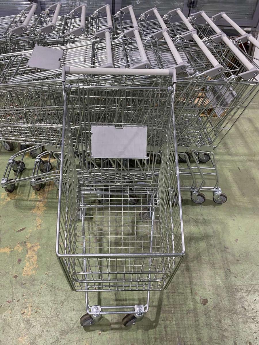 Felújított Marsanz bevásárlókocsi szürke műanyagokkal 100L – termékfotó jobb oldalról