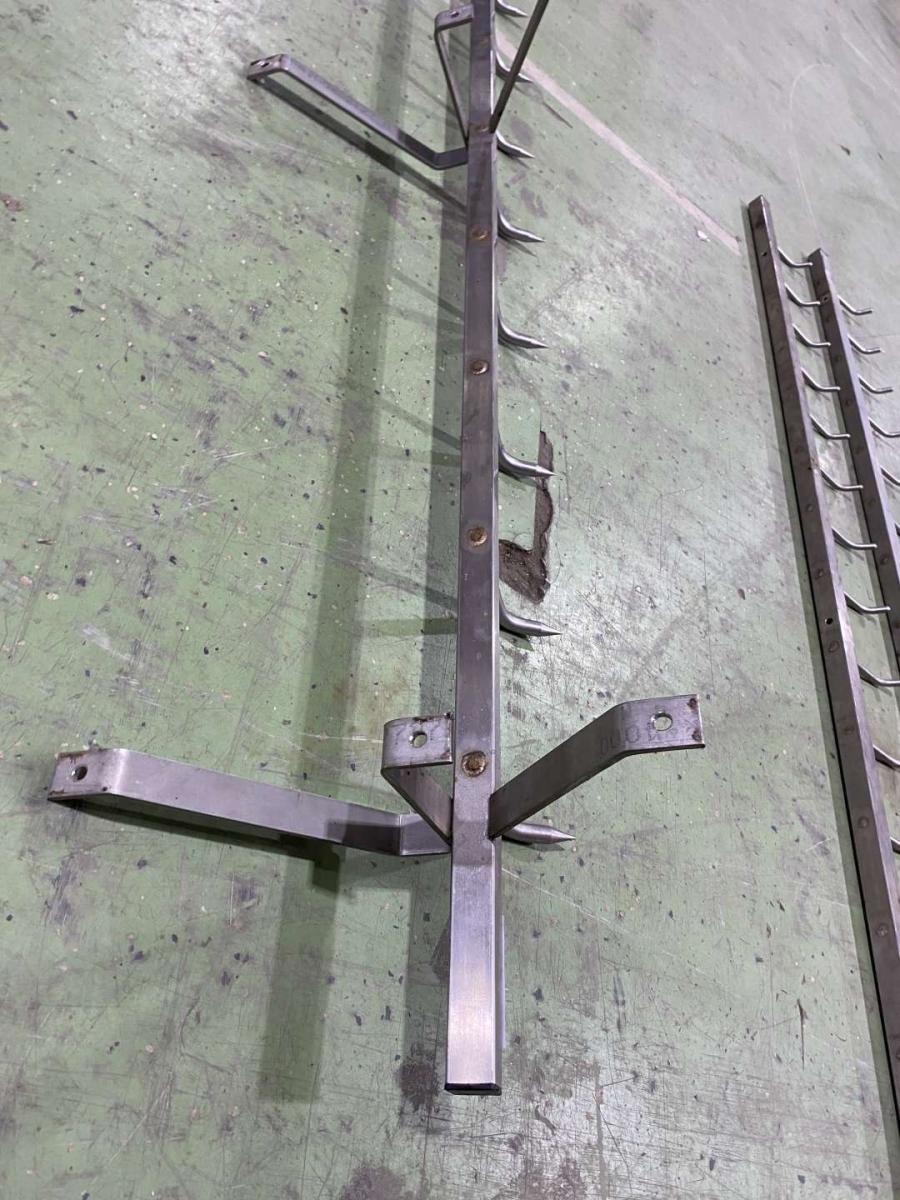 Rozsdamentes falra szerelhető rénvas 200 cm – termékfotó felülnézet