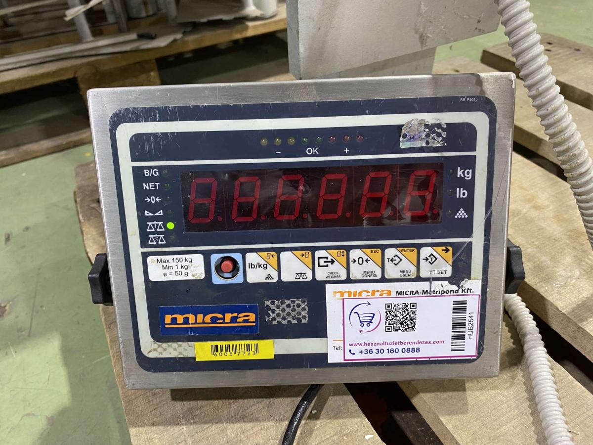 Összecsukható fali mérleg, mázsa rozsdamentes – termékfotó jobb oldalról