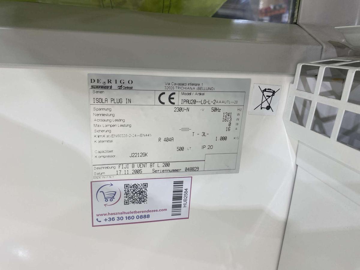 Új De Rigo FIJI ISOLA fagyasztó, hűtősziget – termékfotó alulnézet