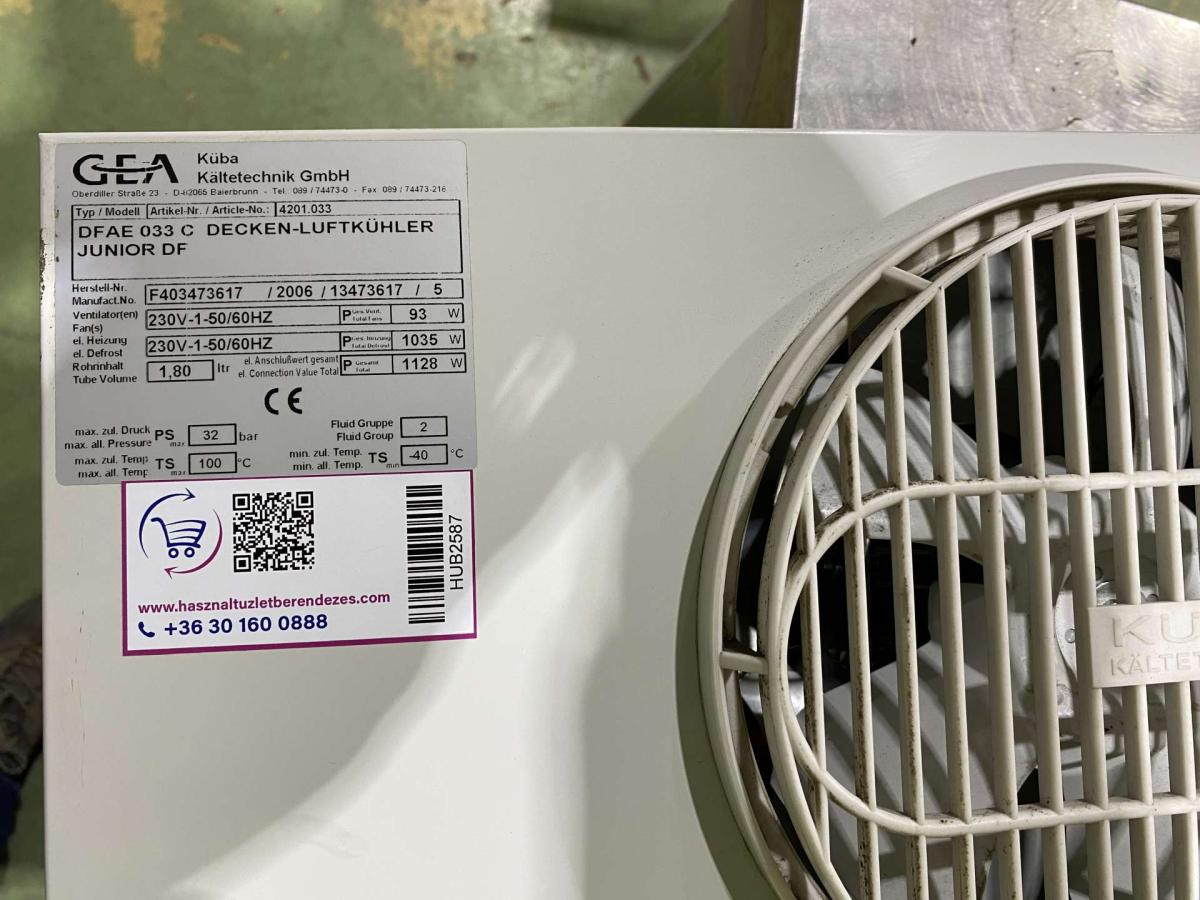 Elpárologtató GEA KÜBA 033C JUNIOR DF – termékfotó jobb oldalról