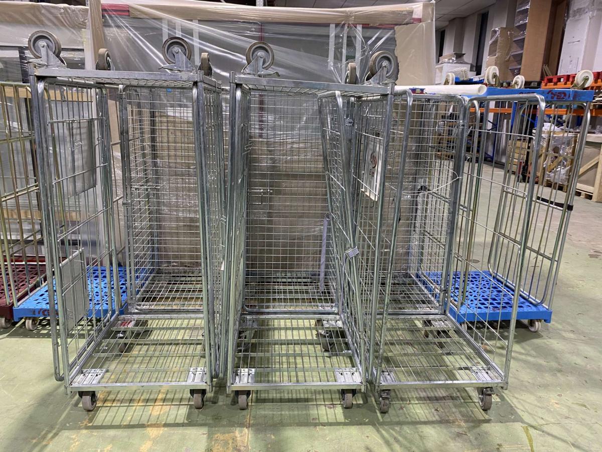 Wanzl kétoldalról nyitott rollikocsi, rollkonténer – termékfotó hátulról