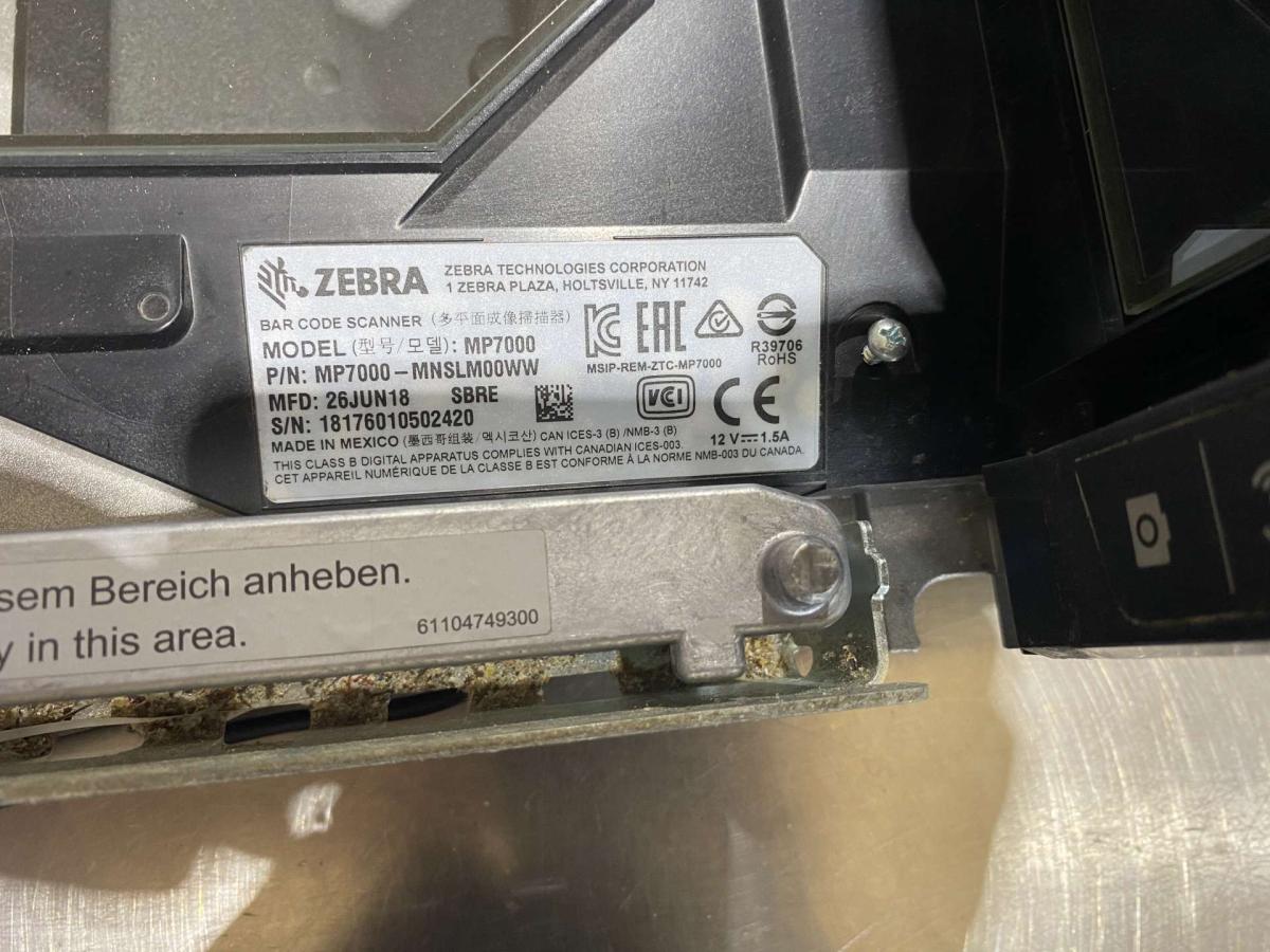 Kasszarendszer, mérlegszkenner Zebra, Bizerba, – termékfotó 45° nézet