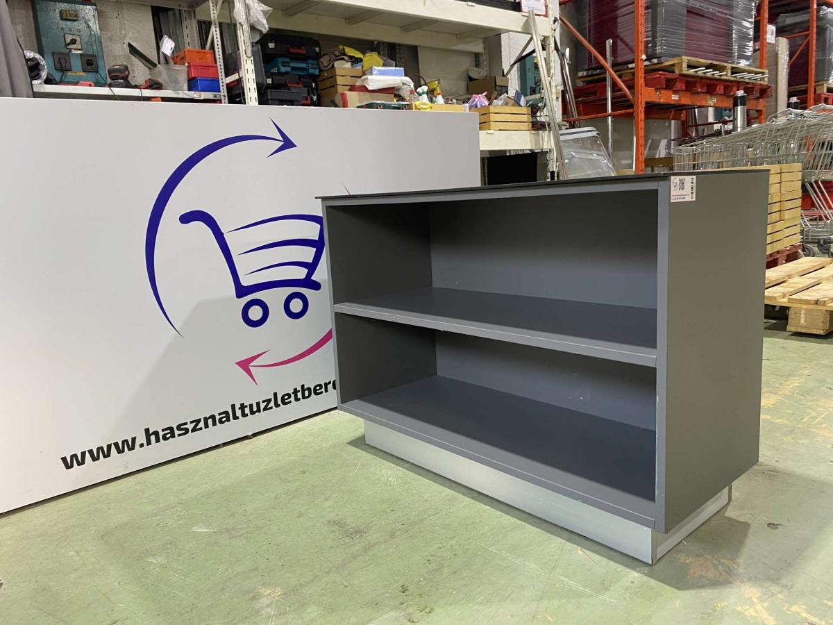 Elpakoló pult, szerkény tárolóval – termékfotó bal oldalról