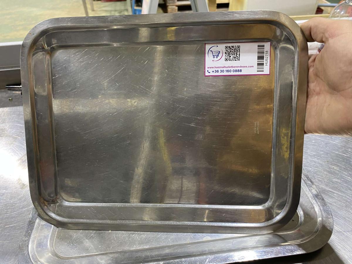 Rozsdamentes tálca 36*28*2 cm – termékfotó elölnézet