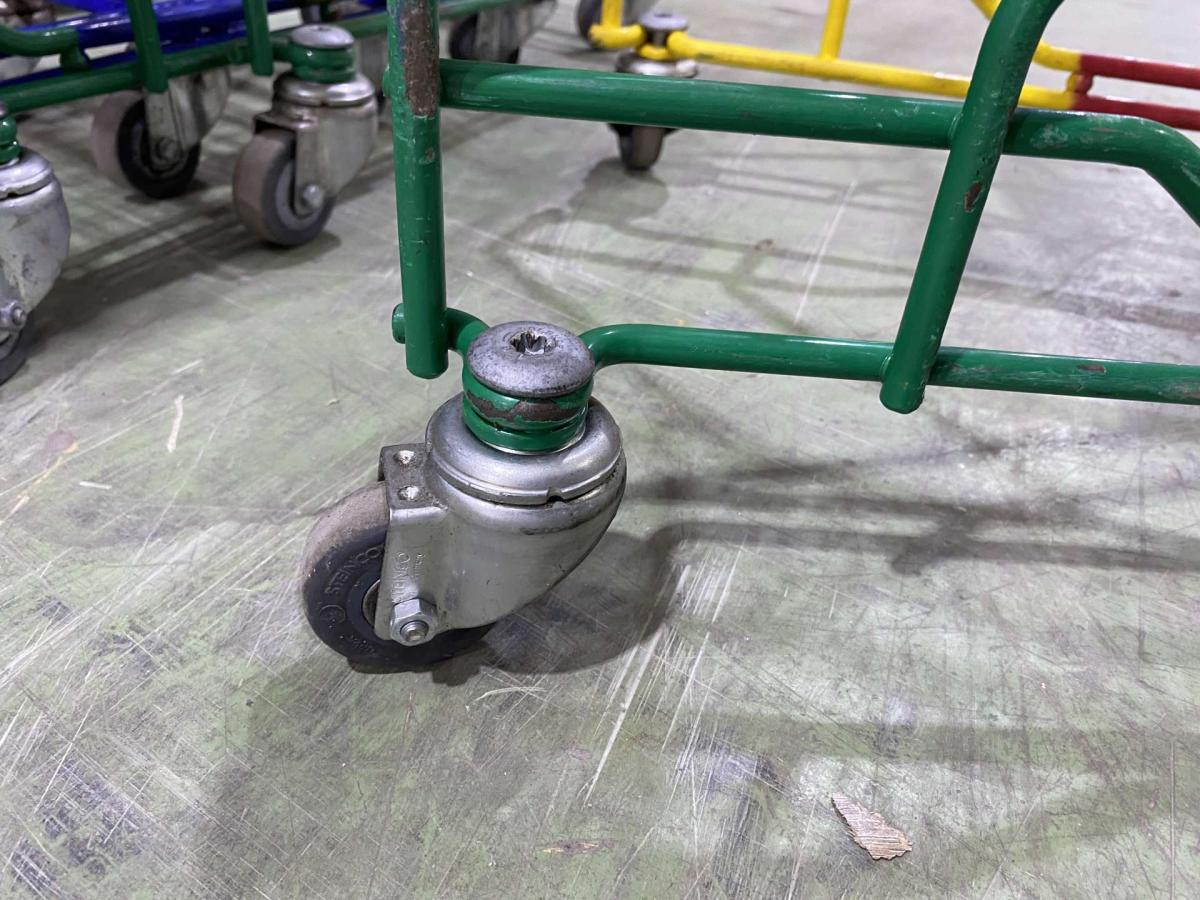 Wanzl DR22 bevásárlókocsi piros műanyagokkal – termékfotó felülnézet