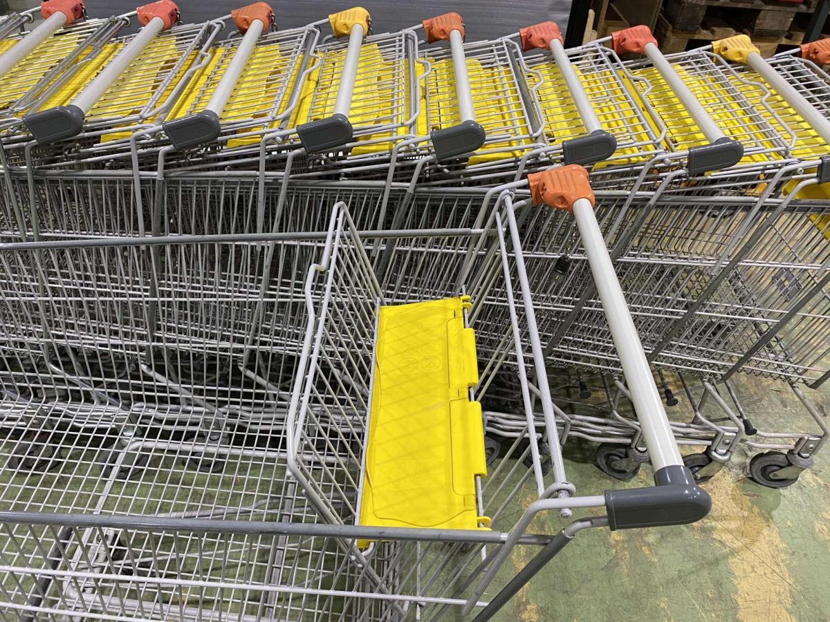 Bevásárlókocsi Caddie 180 BXM literes szürke – termékfotó hátulról