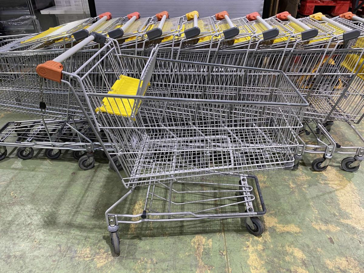 Bevásárlókocsi Caddie 180 BXM literes szürke – termékfotó felülnézet