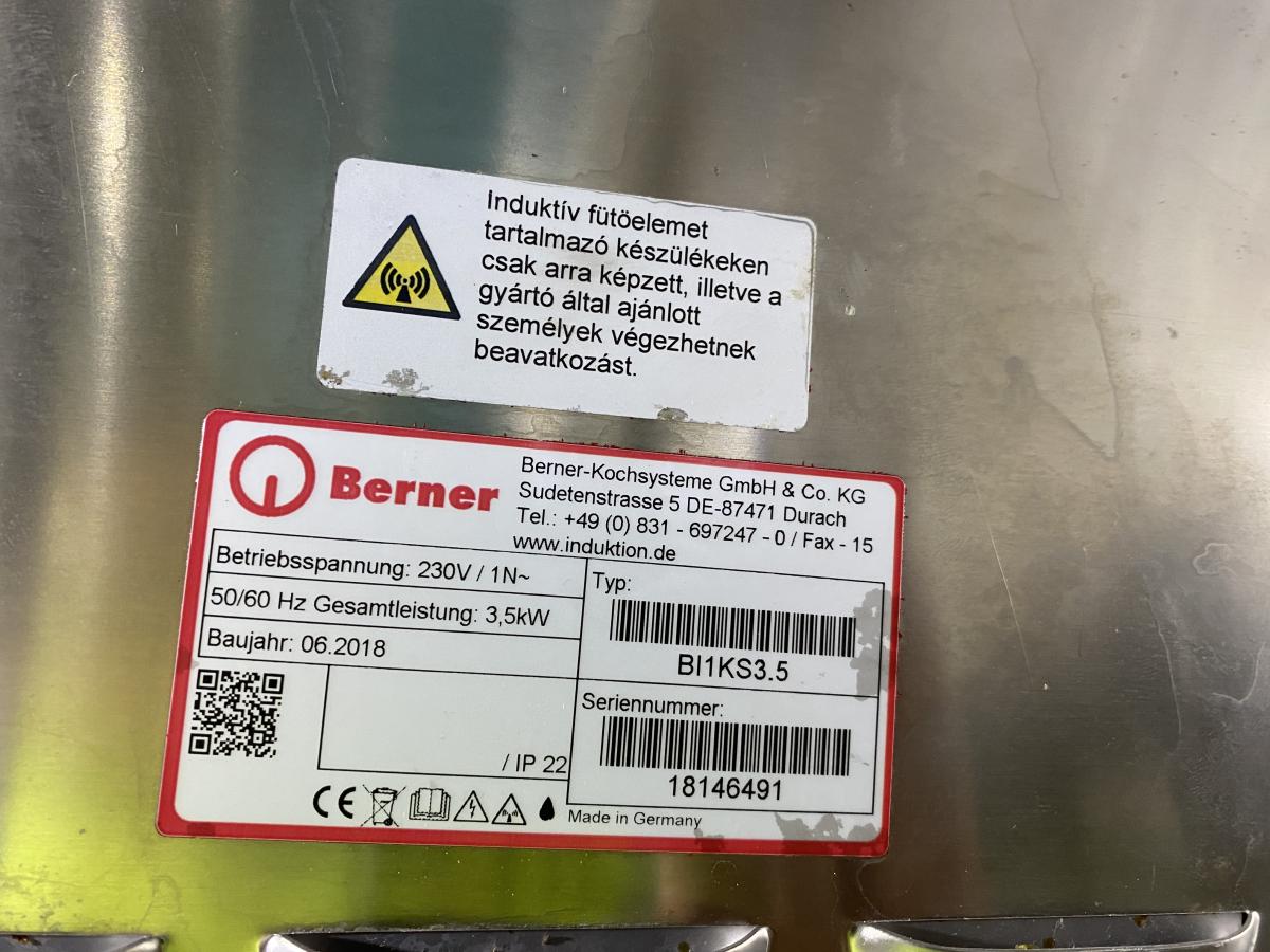 Ipari indukciós főzőlap - Berner bm3.5 – termékfotó felülnézet