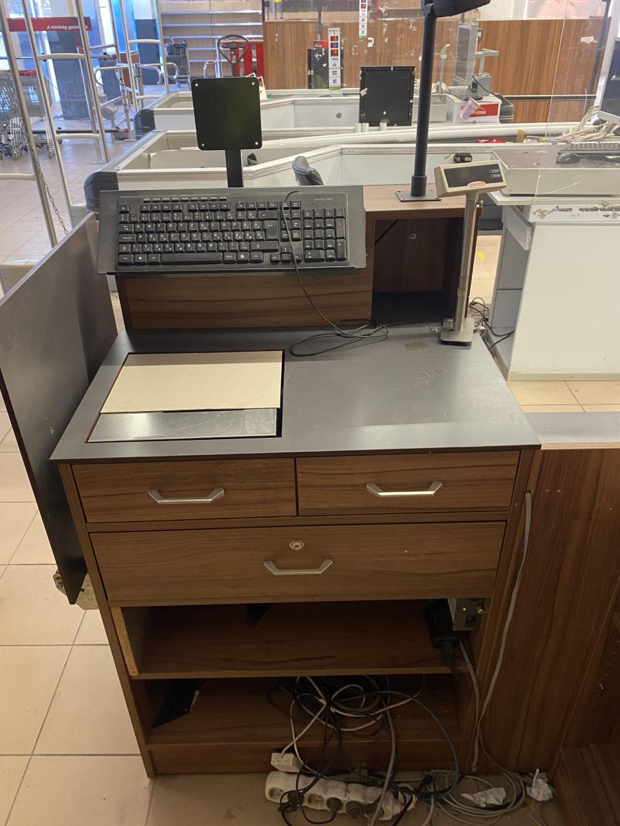 Dupla shopkassza – termékfotó bal oldalról