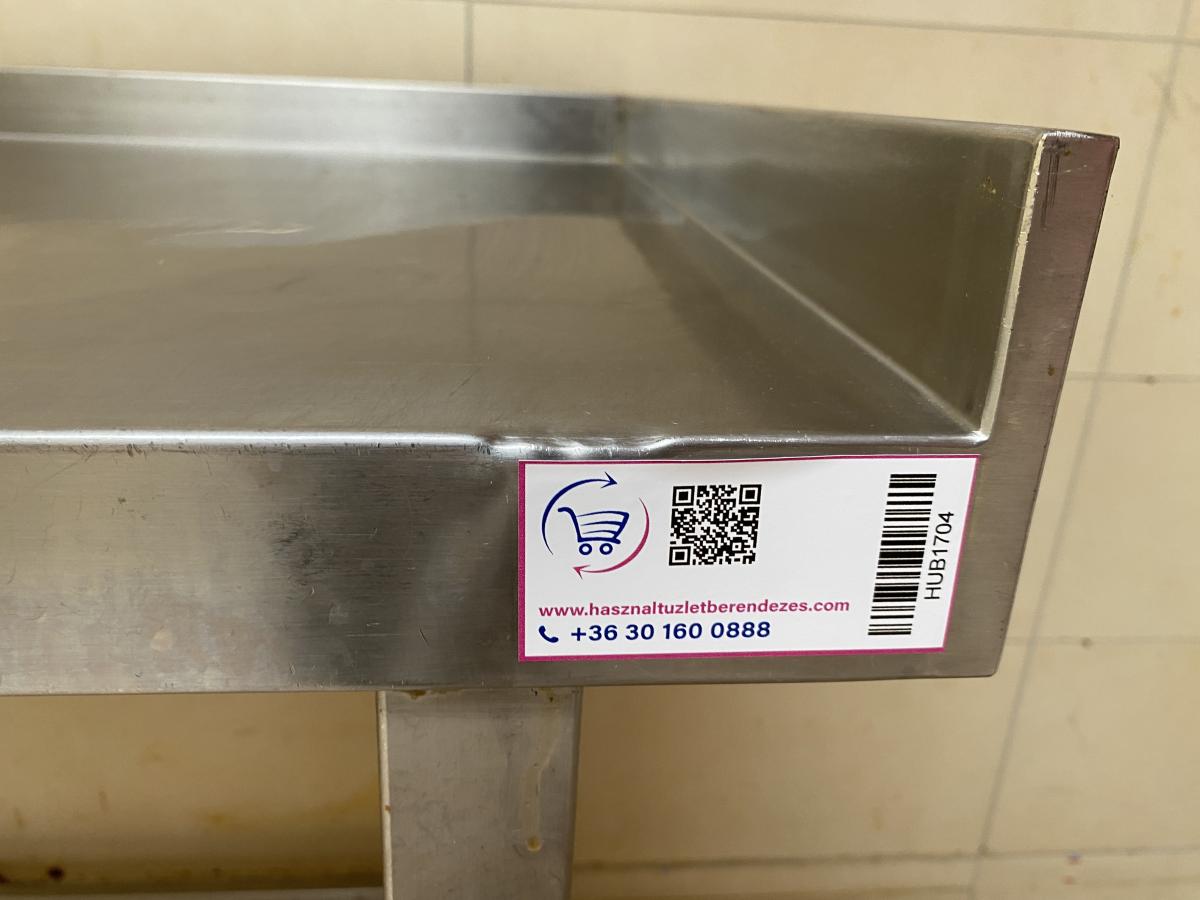 Rozsdamentes munkaasztal 180*65 – termékfotó jobb oldalról