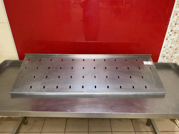 Rozsdamentes perforált falipolc 120*40