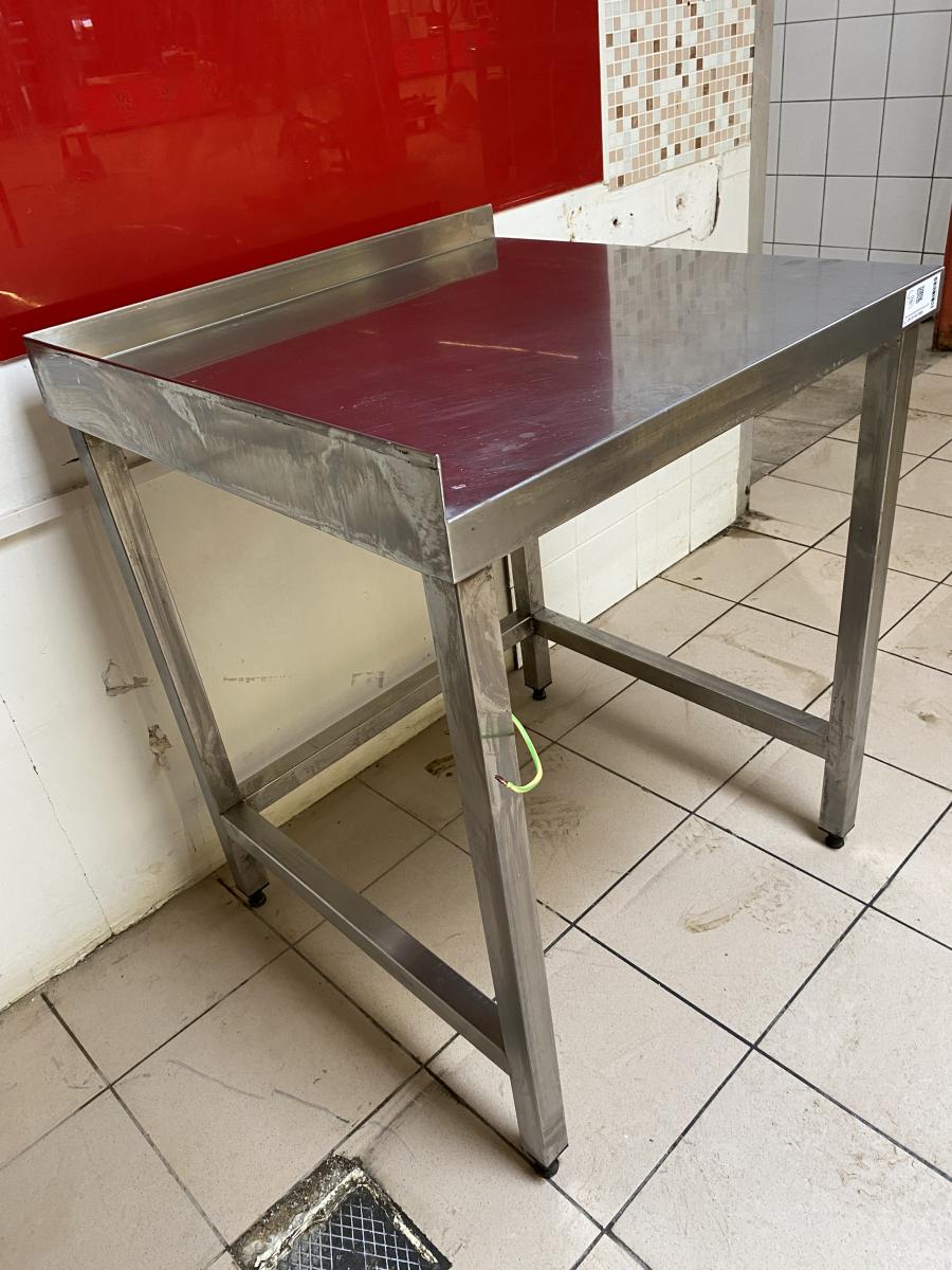 Rozsdamentes munkaasztal 75*75 – termékfotó jobb oldalról