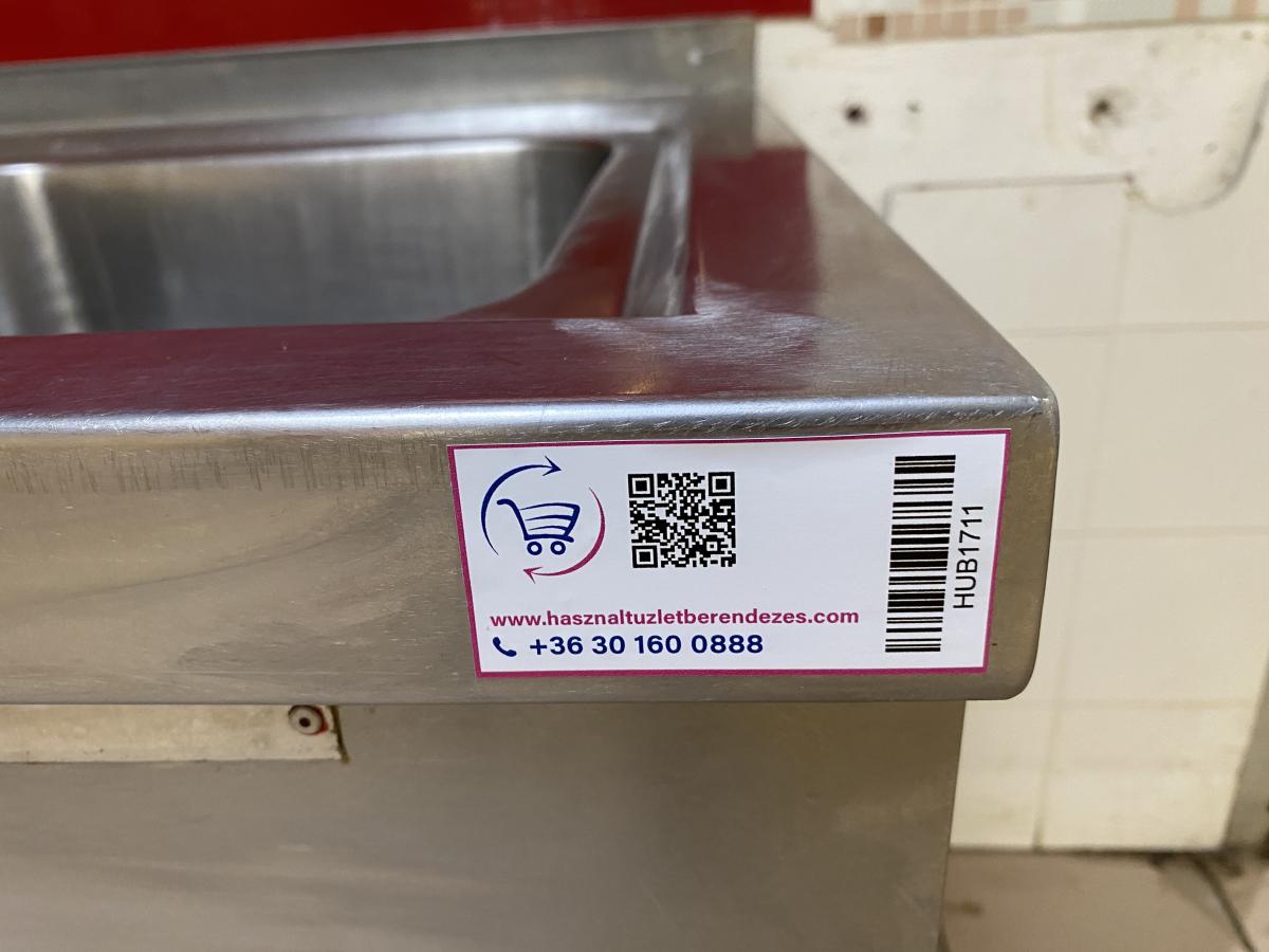 Rozsdamentes 2 medencés mosogató – termékfotó jobb oldalról