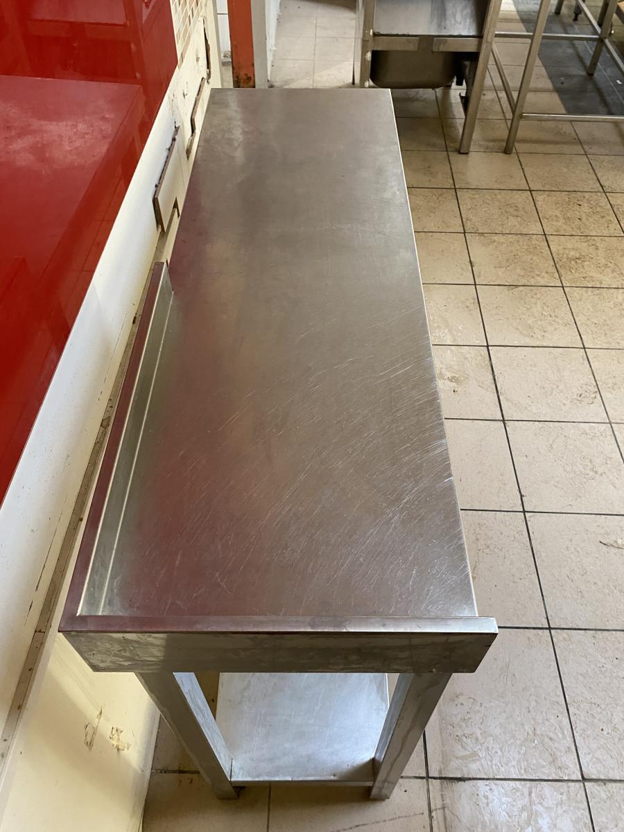 Rozsdamentes munkaasztal 110*35 – termékfotó bal oldalról