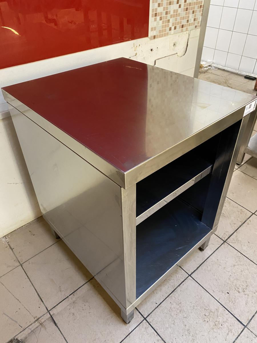 Rozsdamentes munkaasztal 60*70 – termékfotó felülnézet