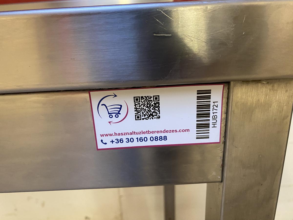 Rozsdamentes munkaasztal 100*60 – termékfotó jobb oldalról