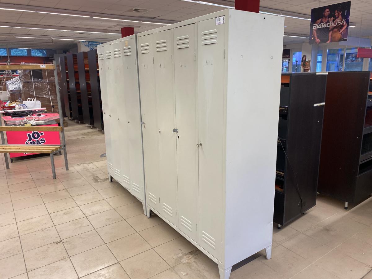 Öltözőszekrény, 4 ajtós MetaloBox – termékfotó felülnézet