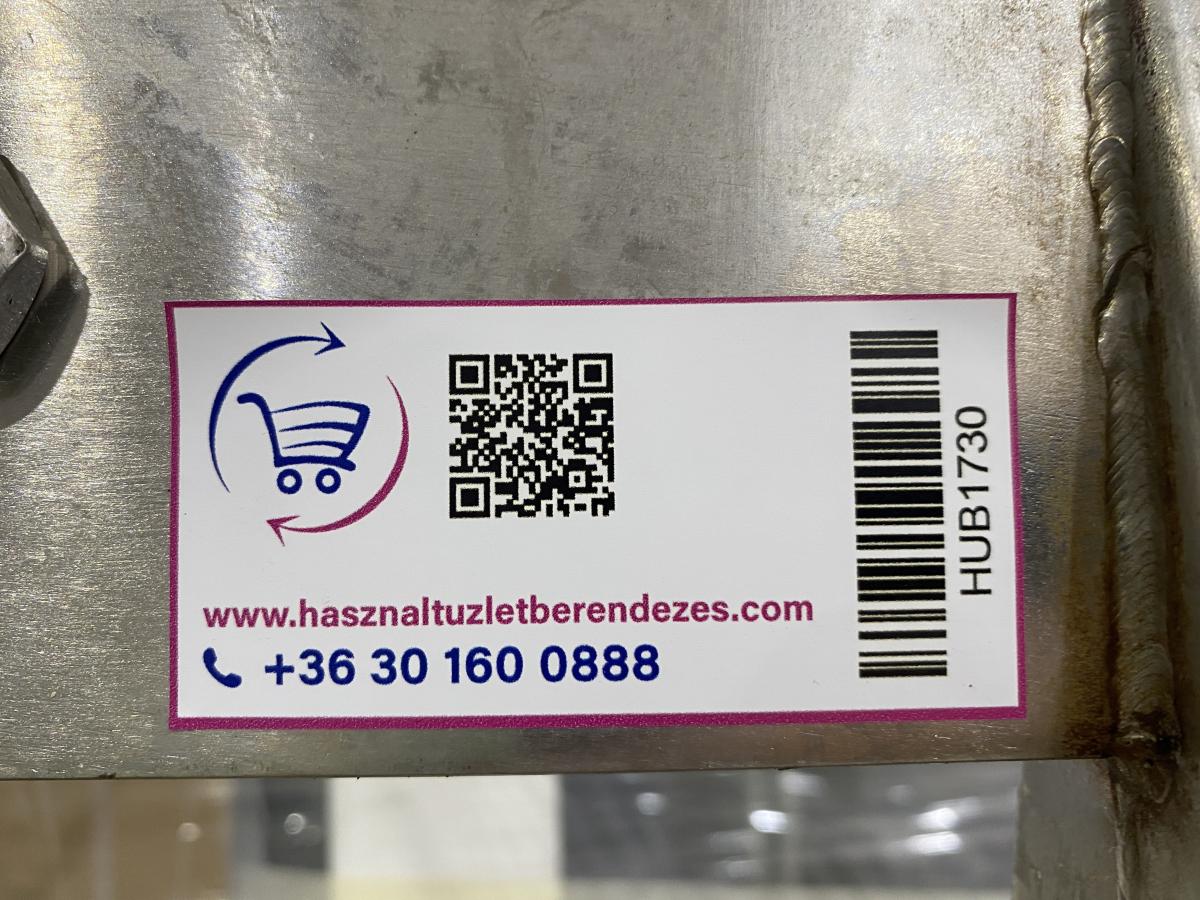 Rozsdamentes öntartó rénvas – termékfotó bal oldalról