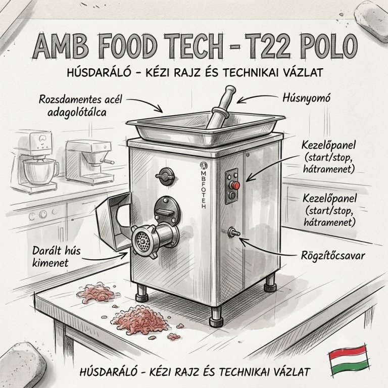 Hűtött fejes húsőrlők: Biztonság a legszigorúbb HACCP szerint
