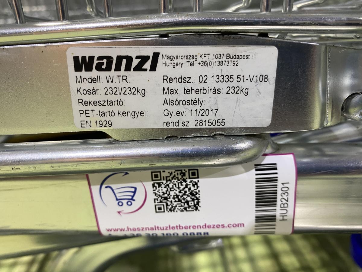 Wanzl WTR bevásárlókocsi 232 liter – termékfotó hátulról