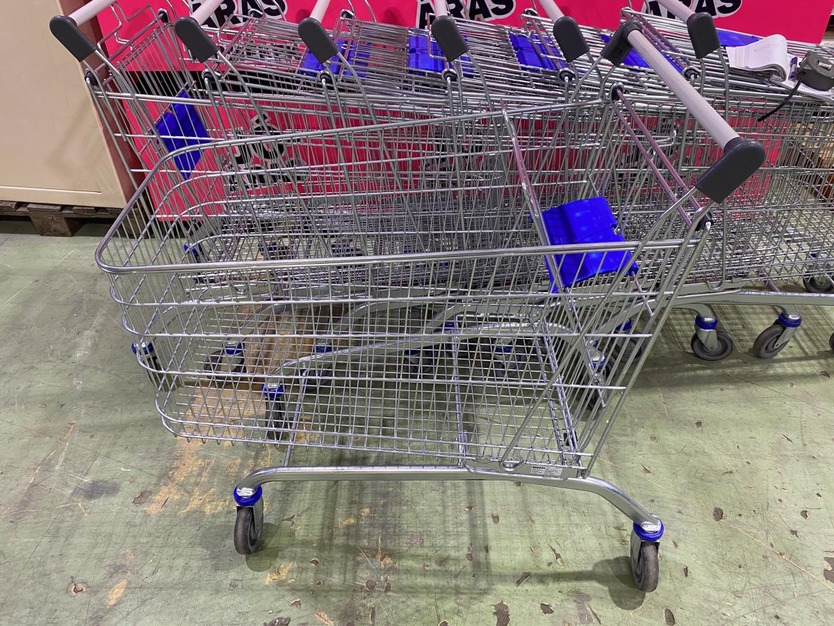 Wanzl WTR bevásárlókocsi 232 liter – termékfotó bal oldalról