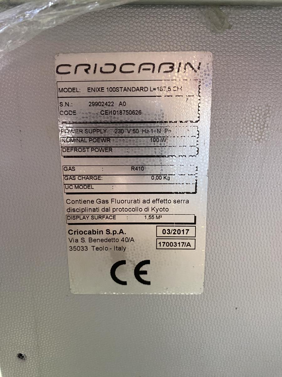 Criocabin kiszolgálópult, csemegepult, húspult 4,37 – termékfotó 45° nézet