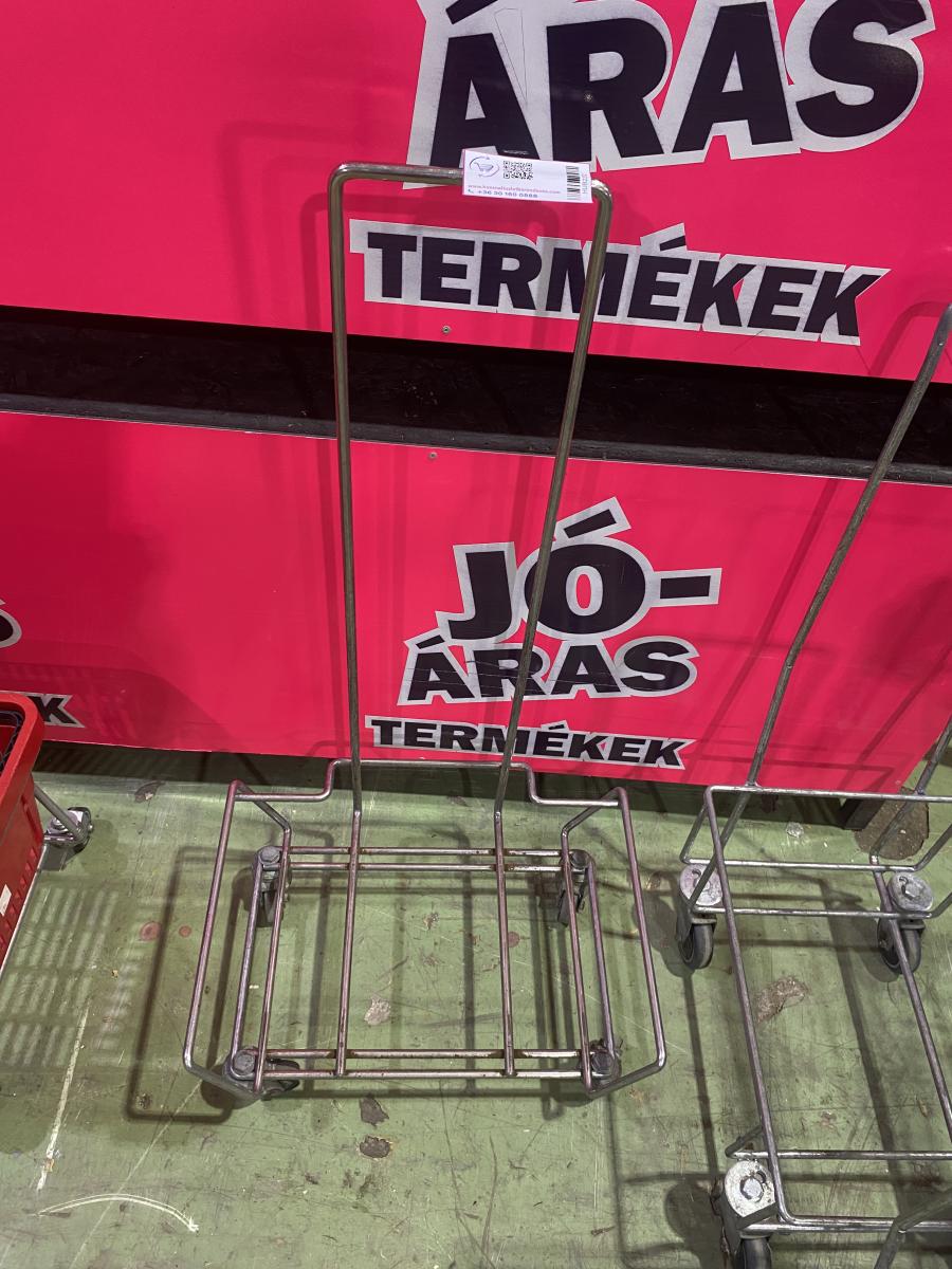 Használt bevásárló kosár tartó,- gyűjtőkocsi – termékfotó felülnézet