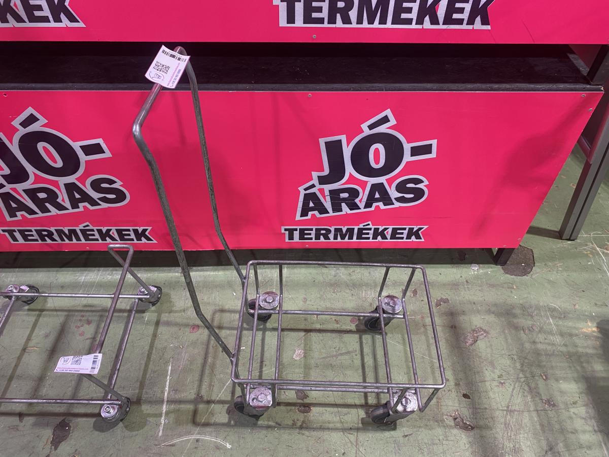 Használt bevásárló kosár tartó,- gyűjtőkocsi – termékfotó részlet
