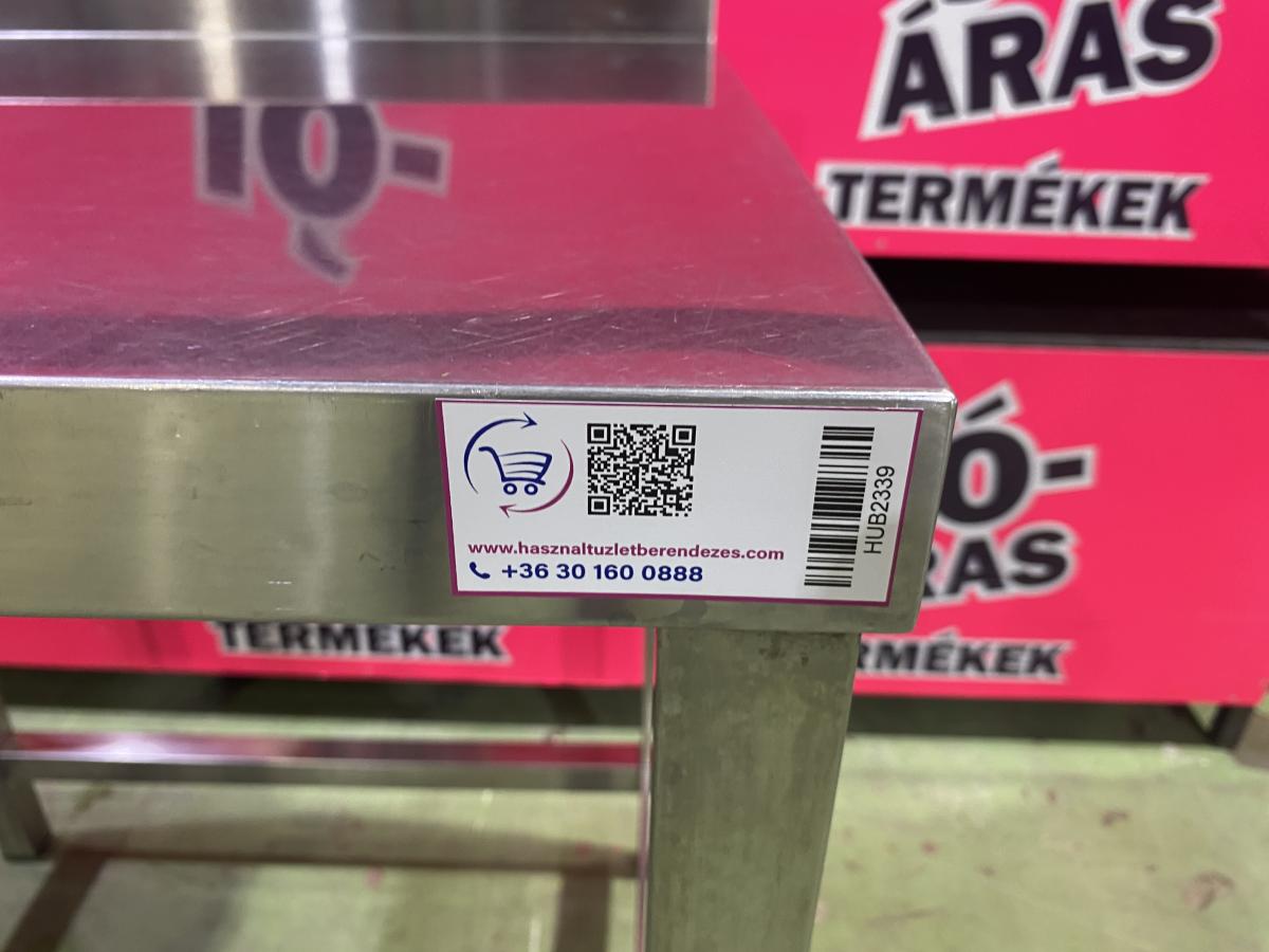 Rozsdamentes munkaasztal 80*70 – termékfotó jobb oldalról