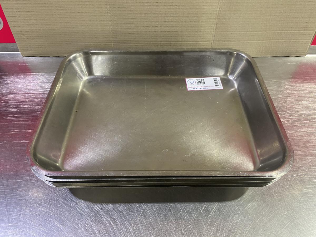 Rozsdamentes tálca 41*31*6 cm – termékfotó elölnézet