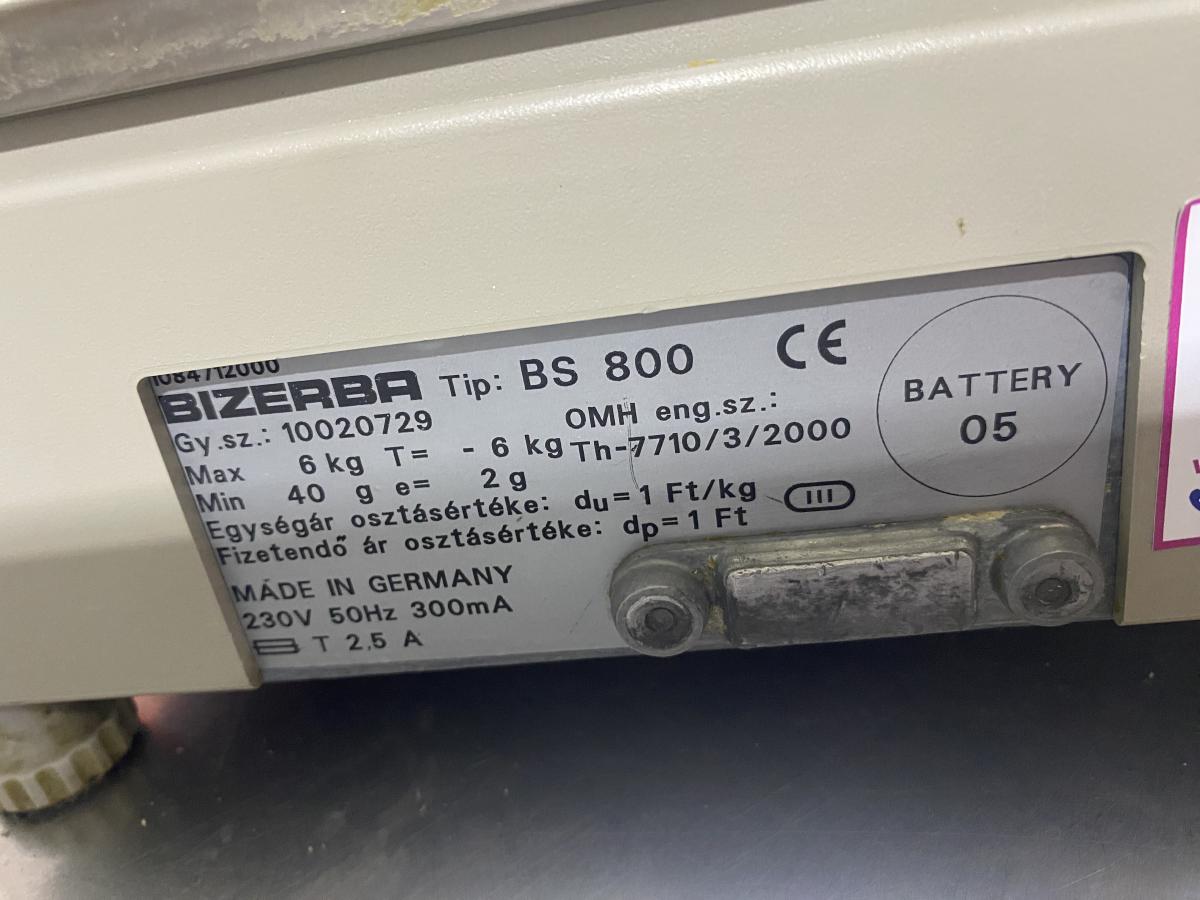 Bizerba BS 800 – termékfotó 45° nézet