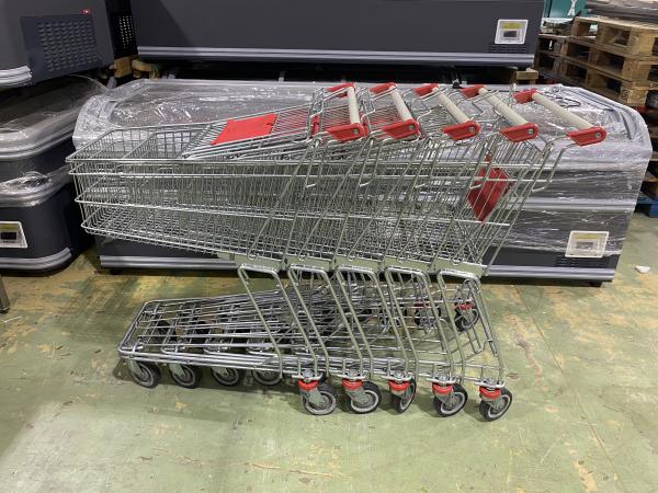 Wanzl D101 bevásárlókocsi piros műanyagokkal