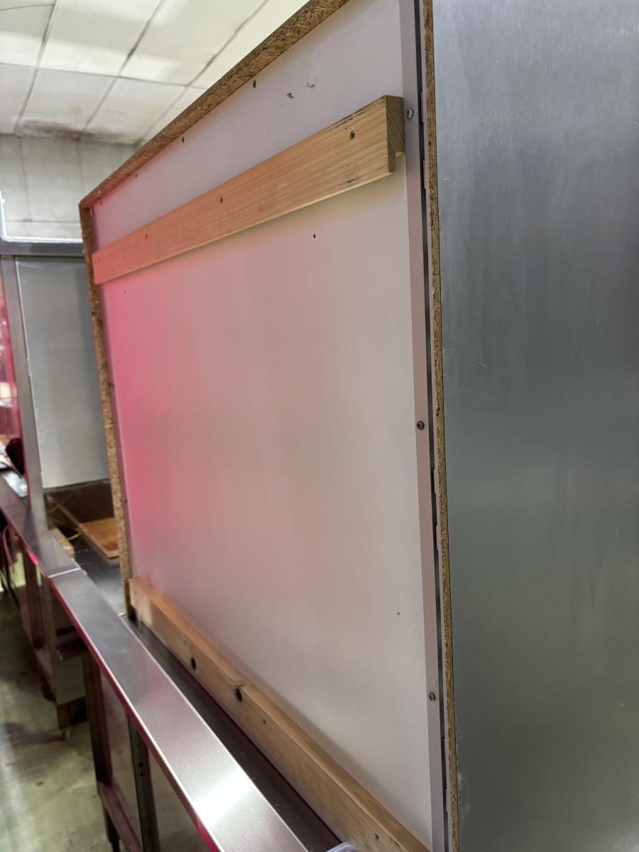Füstöltáru, szárazáru bemutató 107×45×90 cm – termékfotó bal oldalról