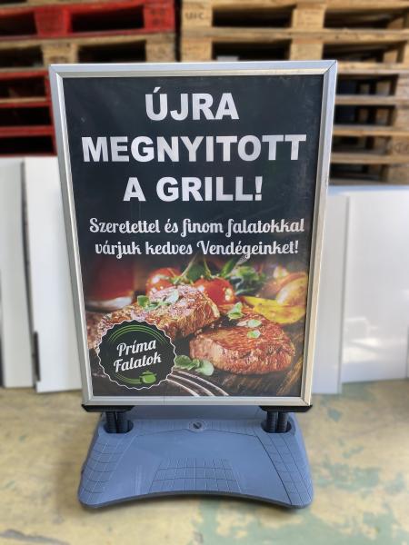 Kültéri rugós megállító tábla A0 