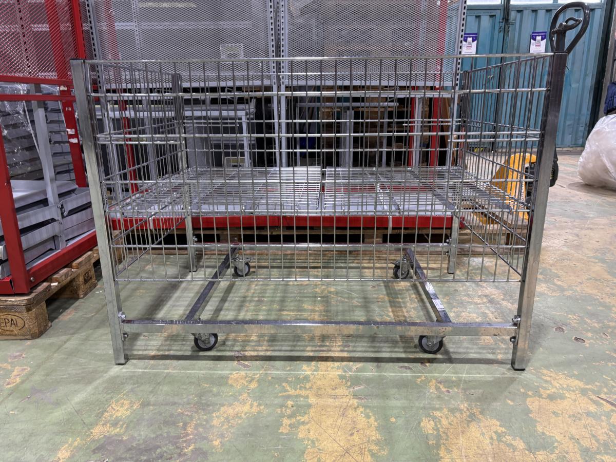 Használt Wanzl akciós kosár, gurulós 120×80×86 cm – termékfotó elölnézet